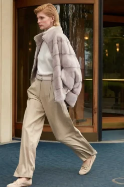 Mink fur cape