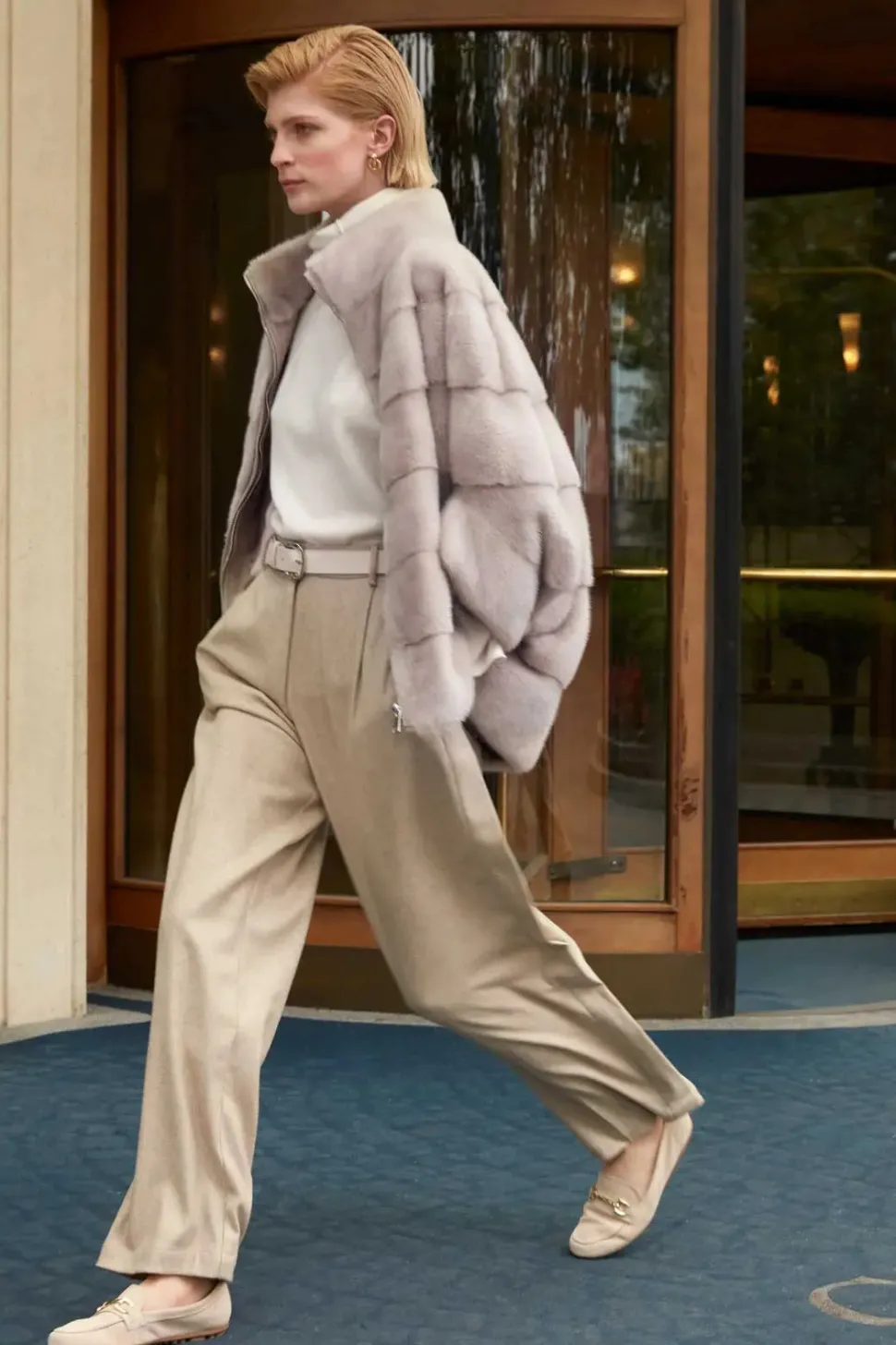 Mink fur cape