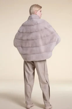 Mink fur cape