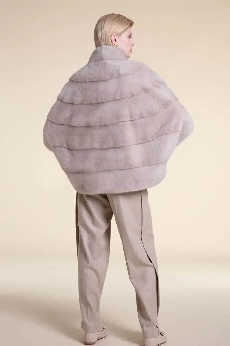 Mink fur cape