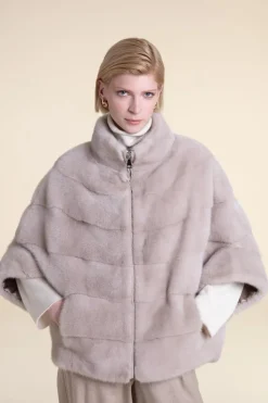 Mink fur cape