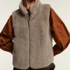 Mink fur vest womens