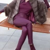 Mink jacket brown