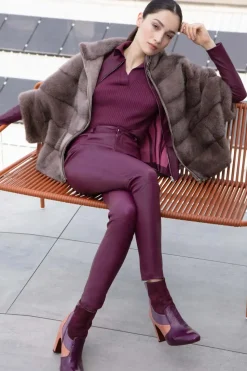 Mink jacket brown