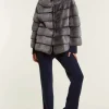Mink jacket dark grey