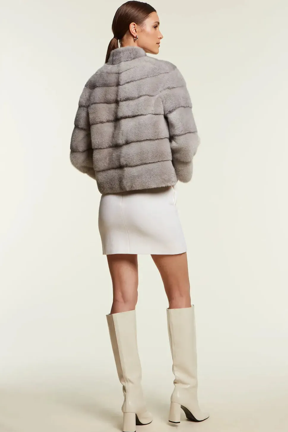 Mink jacket grey