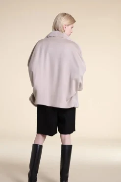 Mink trimmed cape