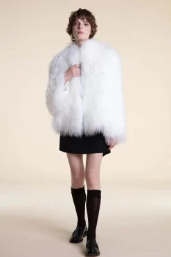 Mongolian lamb fur coat