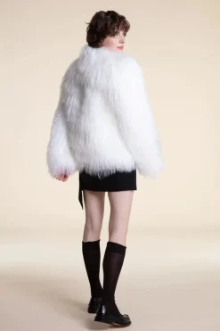 Mongolian lamb fur coat