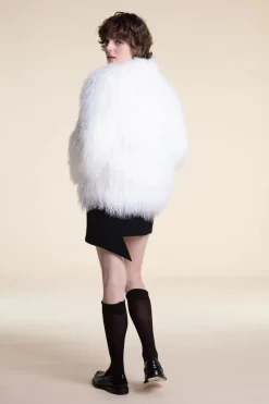 Mongolian lamb fur coat