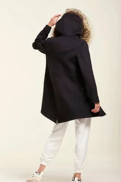 Parka with fox fur hood
