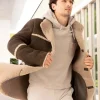 Real sheepskin coat mens