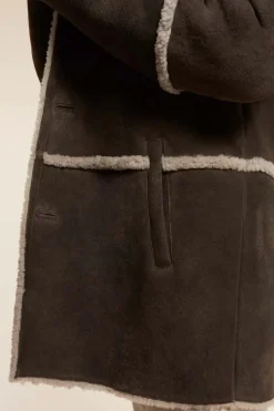 Real sheepskin coat mens