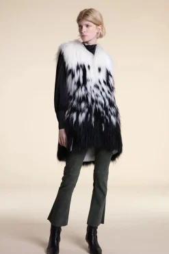 Real fox fur gilet