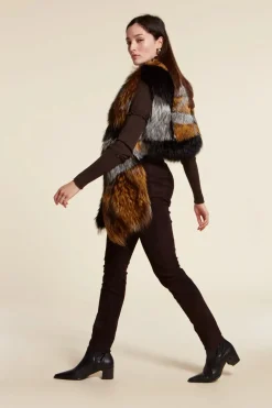 Real fox fur shawl