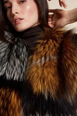 Real fox fur shawl