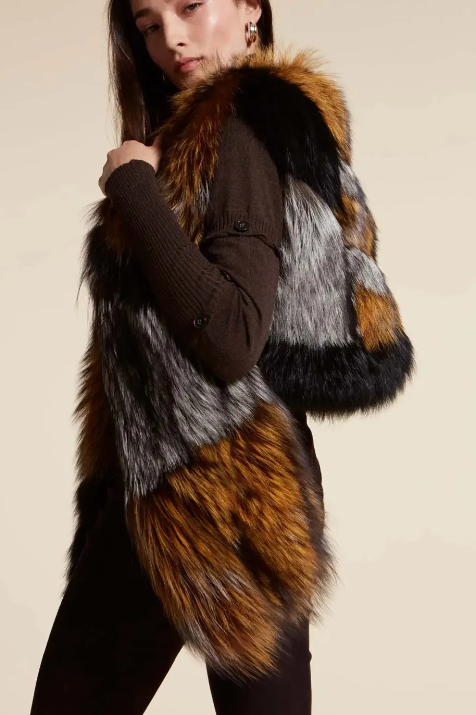 Real fox fur shawl