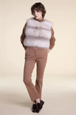 Real fox fur vest