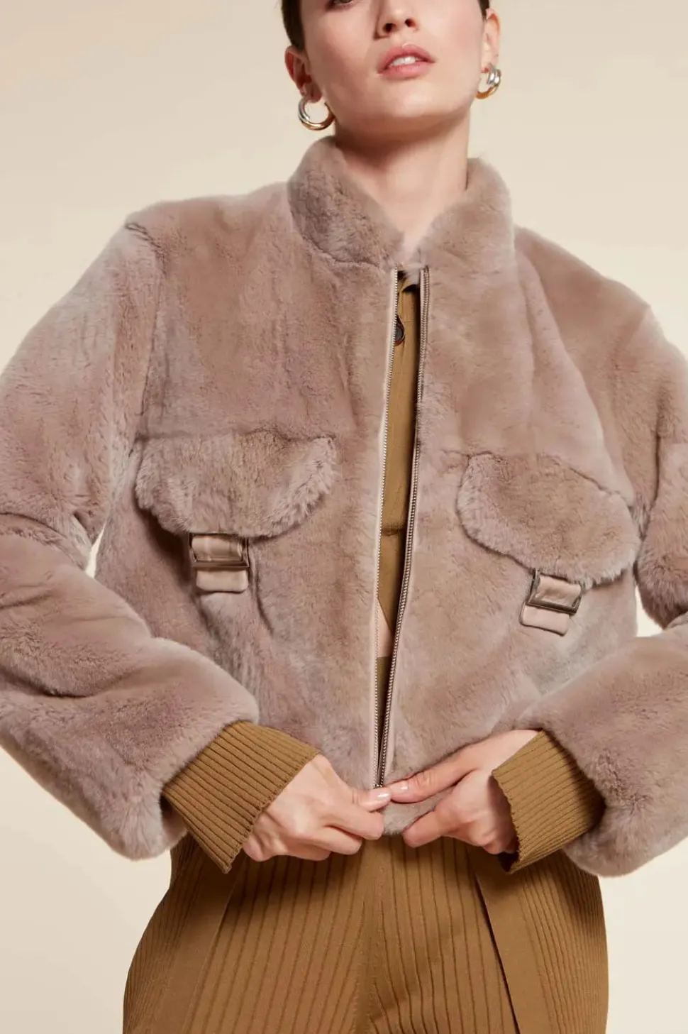 Real fur jacket