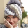 Real mink hat