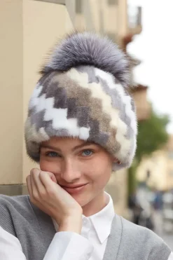 Real mink hat