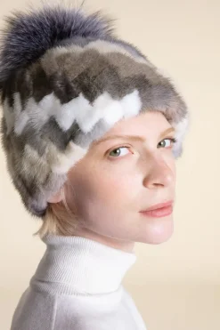Real mink hat