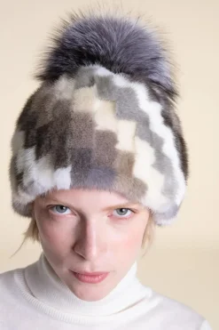 Real mink hat