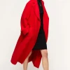 Red cashmere coat