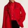 Red cashmere jacket
