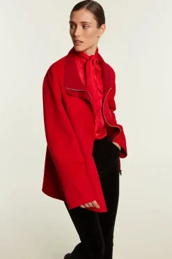 Red cashmere jacket