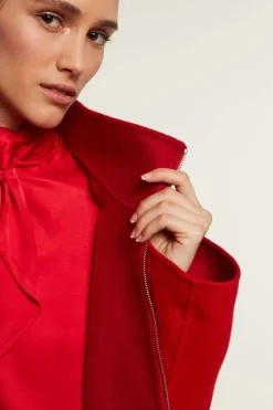 Red cashmere jacket