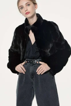 Reversible mink jacket