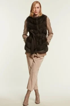 Russian sable vest