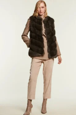 Russian sable vest