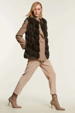 Russian sable vest