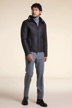 Shearling aviator jacket mens
