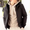 Shearling coat mens with hood