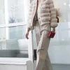 Short chinchilla fur jacket