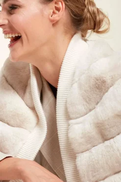 Short chinchilla fur jacket