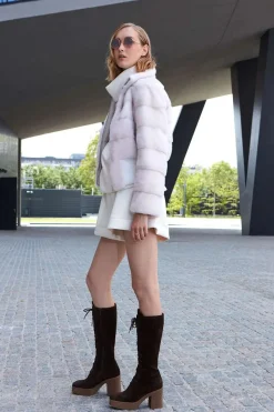 Short mink coat womens