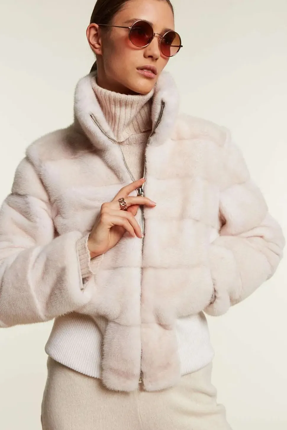 Short mink coat womens