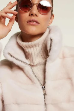 Short mink coat womens