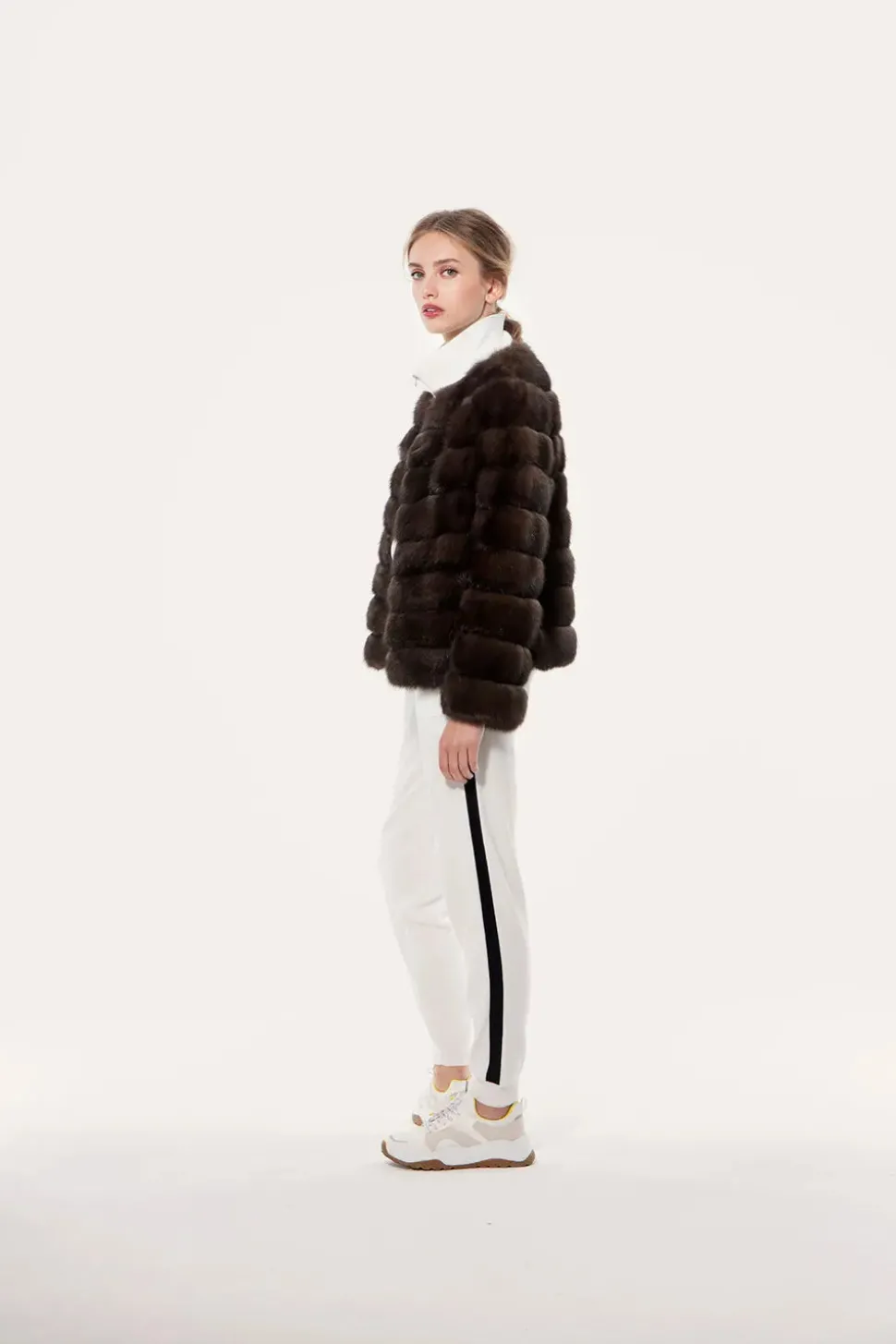 Short russian sable jacket