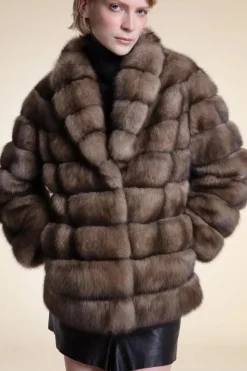 Short sable jacket