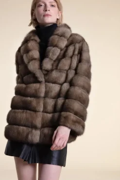 Short sable jacket