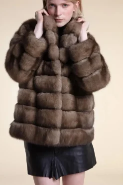 Short sable jacket
