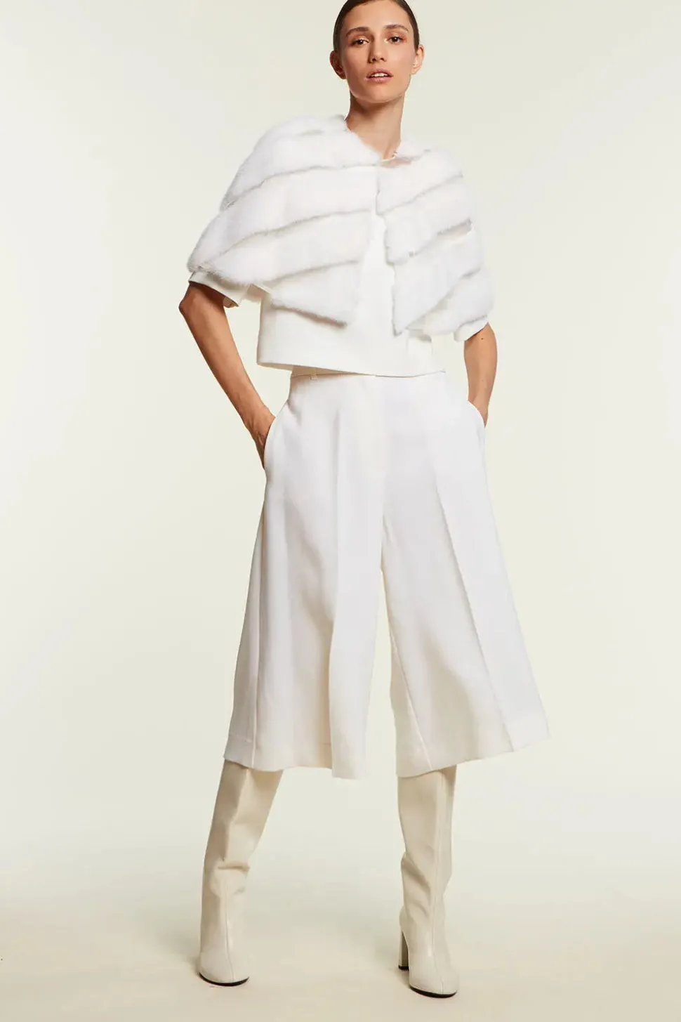 White mink stole