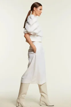 White mink stole