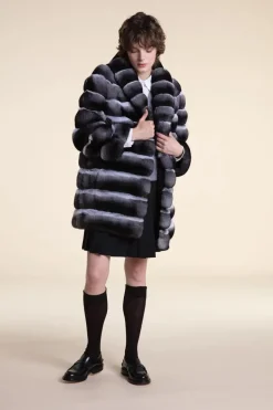 Women chinchilla coat