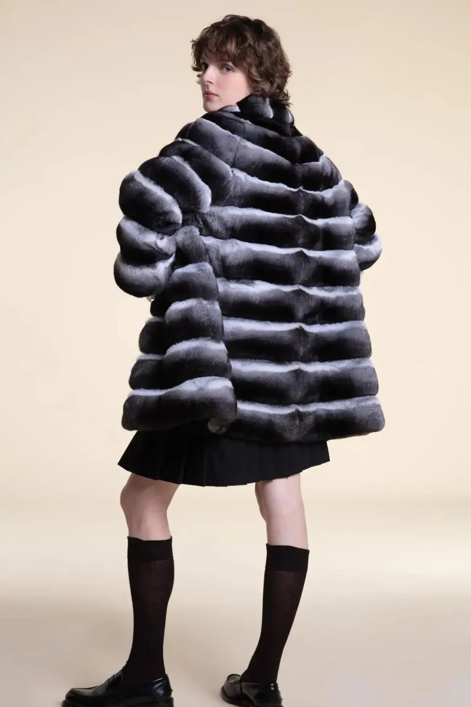 Women chinchilla coat